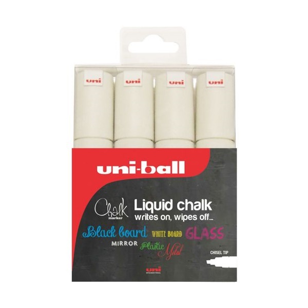 Click for a bigger picture.uni-ball Chalk Marker Chisel Tip Broad Whi