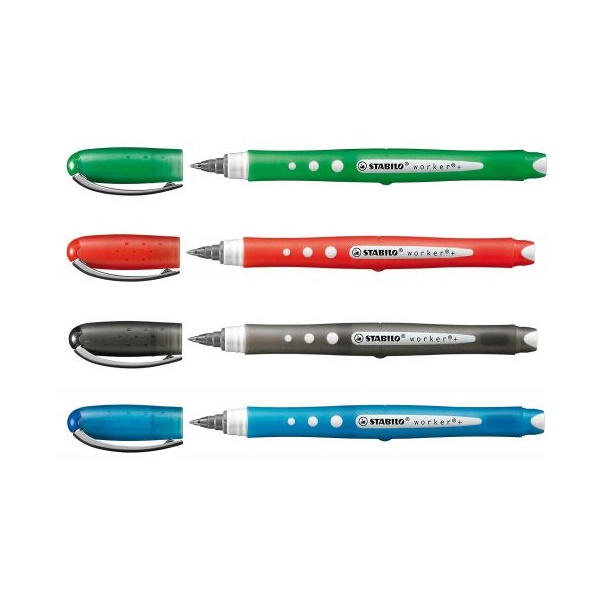 Click for a bigger picture.STABILO worker+ Colorful Rollerball Pen 0.