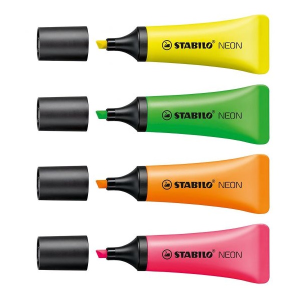 Click for a bigger picture.STABILO NEON Highlighter Chisel Tip 2-5mm