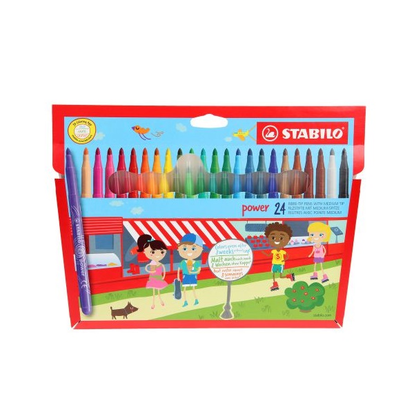 Click for a bigger picture.STABILO power Felt Pen 2mm Line Assorted C