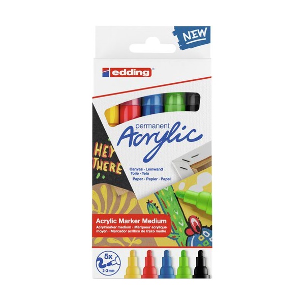 Click for a bigger picture.edding 5100 Acrylic Marker Bullet Tip 2-3m