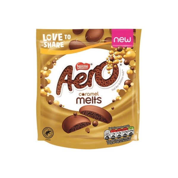Click for a bigger picture.AERO Melts Caramel Milk Chocolate Sharing