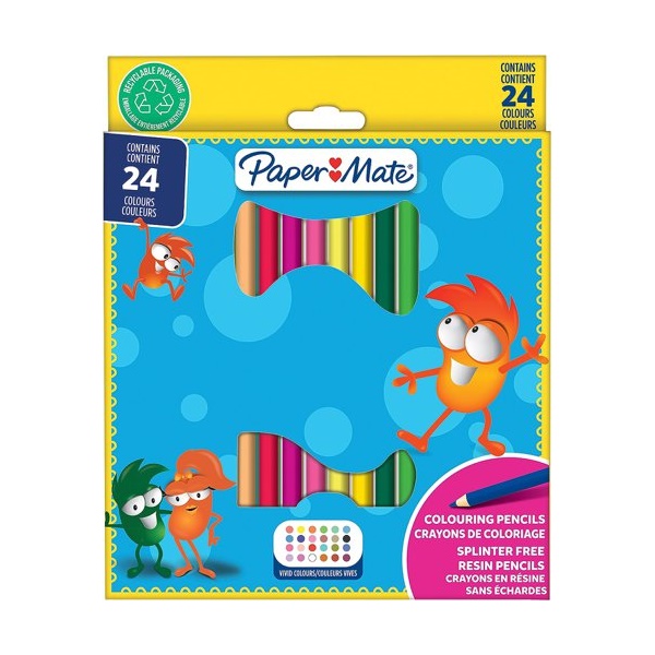 Click for a bigger picture.Paper Mate Childrens Colouring Pencils Pre