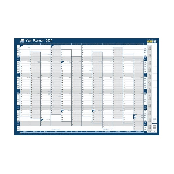 Click for a bigger picture.Sasco Original Year Vertical Wall Planner