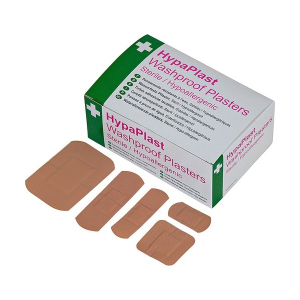 Click for a bigger picture.HypaPlast Pink Washproof Plasters Sterile