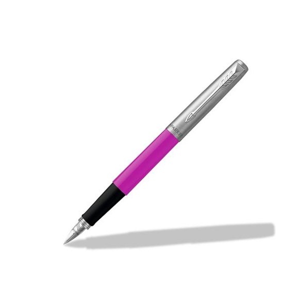 Click for a bigger picture.Parker Jotter Fountain Pen Magenta/Stainle