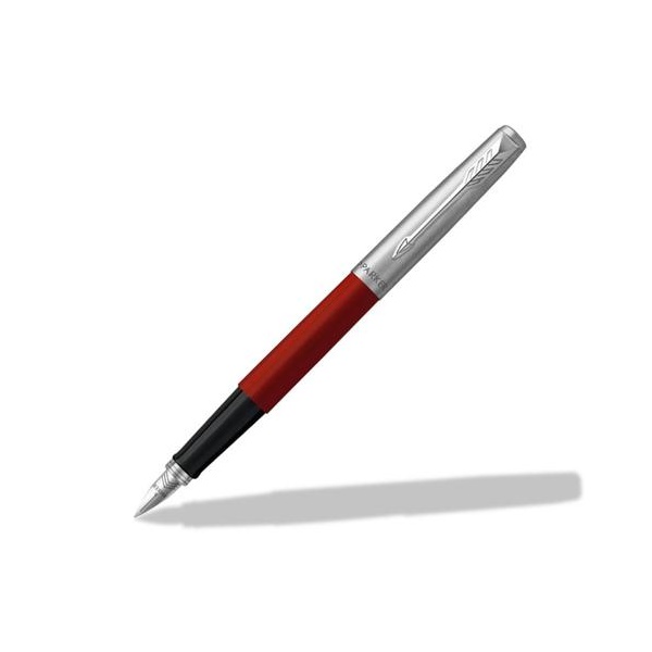 Click for a bigger picture.Parker Jotter Fountain Pen Red/Stainless S
