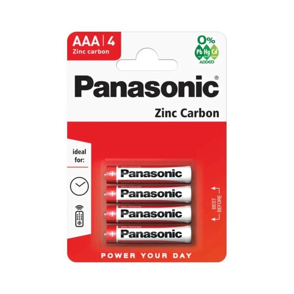 Click for a bigger picture.Panasonic Zinc Batteries AAA R03 1.5V (Pac