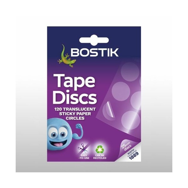 Click for a bigger picture.Bostik Ready Cut Tape Discs Clear (Pack 14