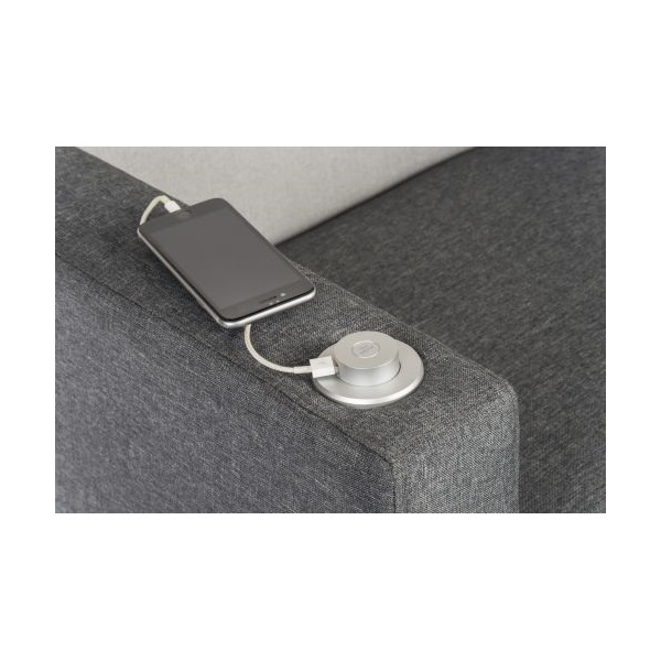 Click for a bigger picture.Cube Modular Fabric Armrest with USB Right