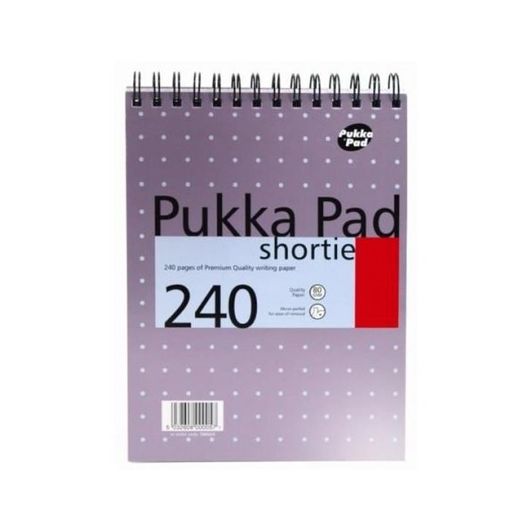 Click for a bigger picture.Pukka Pad Shortie 178x235mm Wirebound Card