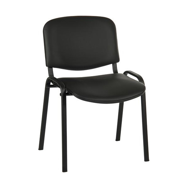 Click for a bigger picture.Conference PU Stackable Chair Black - 1500