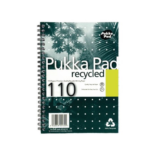 Click for a bigger picture.Pukka Pad A5 Wirebound Card Cover Notebook