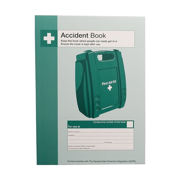 Click for a bigger picture.Safety First Aid Accident Book A4 - Q3200