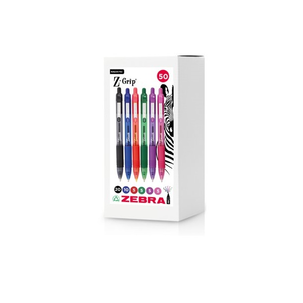 Click for a bigger picture.Zebra Z-Grip Smooth Ballpoint Pen 1.0mm Ti