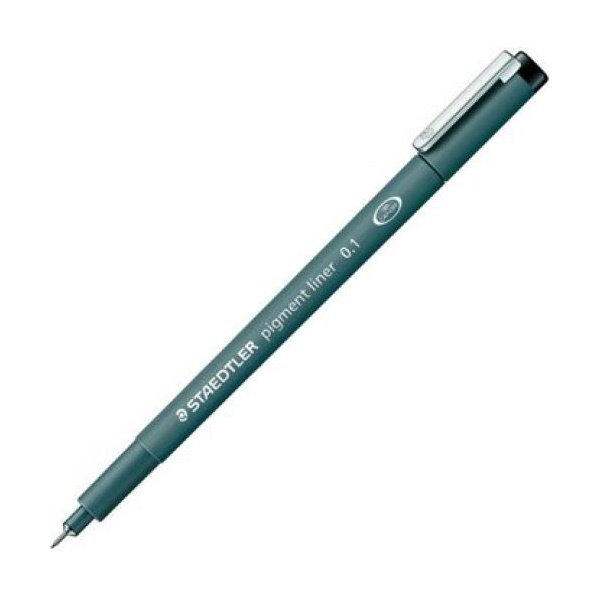 Click for a bigger picture.Staedtler Pigment Liner Pen 0.1mm Line Bla