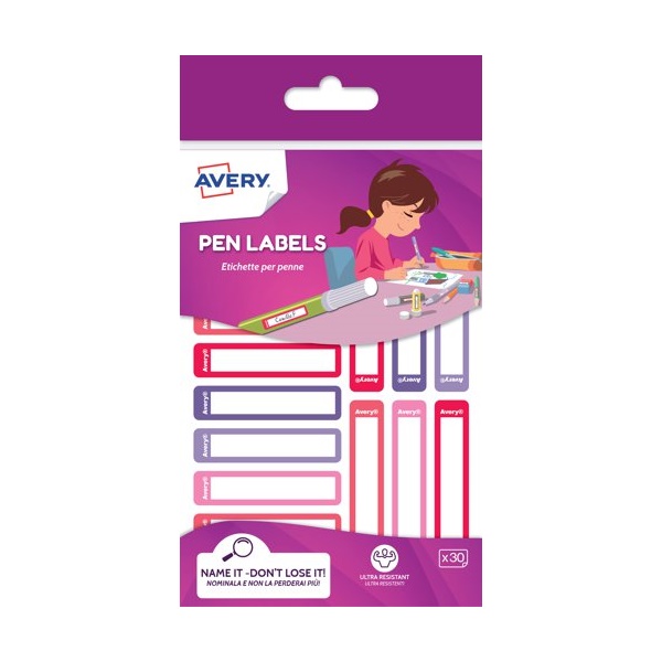 Click for a bigger picture.Avery Stationery Pen Labels 50mm x 10mm Pi