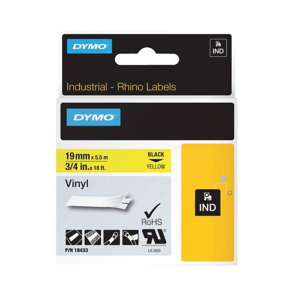Click for a bigger picture.Dymo Rhino Industrial Vinyl Tape 19mmx5.5m