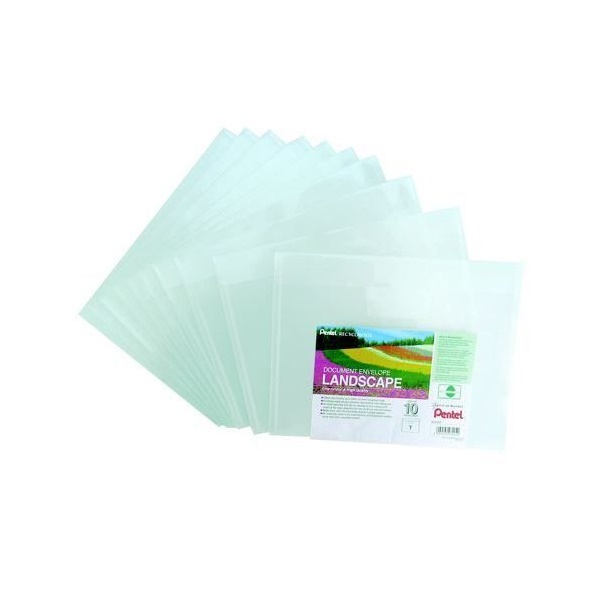 Click for a bigger picture.Pentel Recycology Document Envelope Polypr