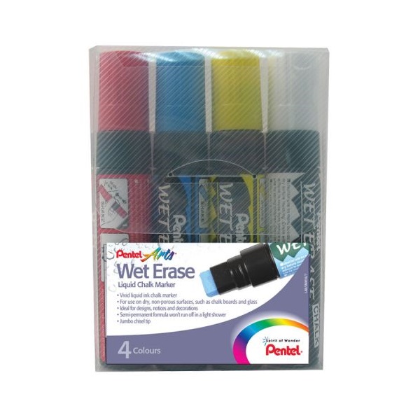 Click for a bigger picture.Pentel Wet Erase Chalk Marker Chisel Tip 1