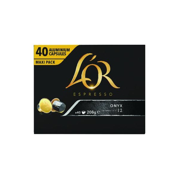 Click for a bigger picture.L OR Onyx Coffee Capsule (Pack 40) - 40192