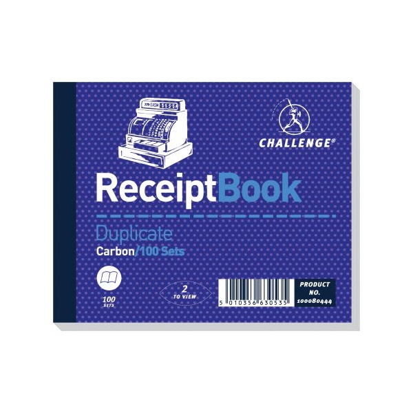 Click for a bigger picture.Challenge 105x130mm Duplicate Receipt Book