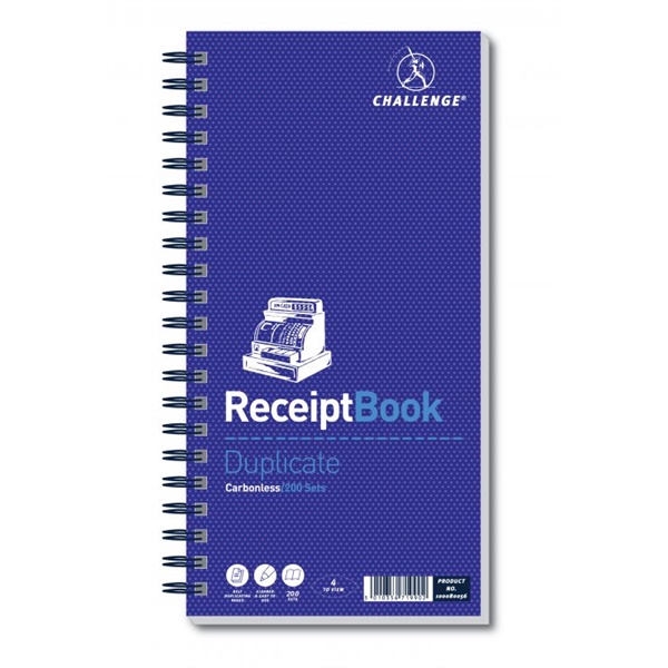 Click for a bigger picture.Challenge 280x141mm Duplicate Receipt Book