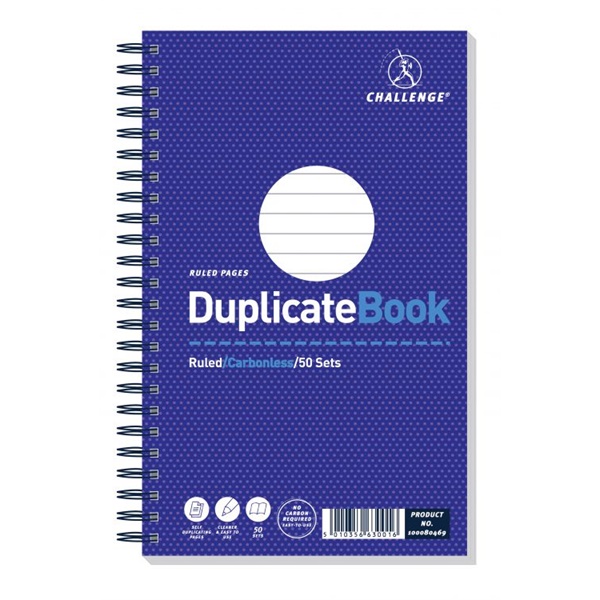Click for a bigger picture.Challenge Duplicate Book Carbonless Wirebo