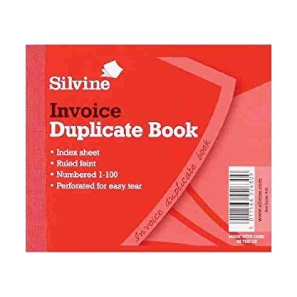 Click for a bigger picture.Silvine 102x127mm Duplicate Invoice Book C