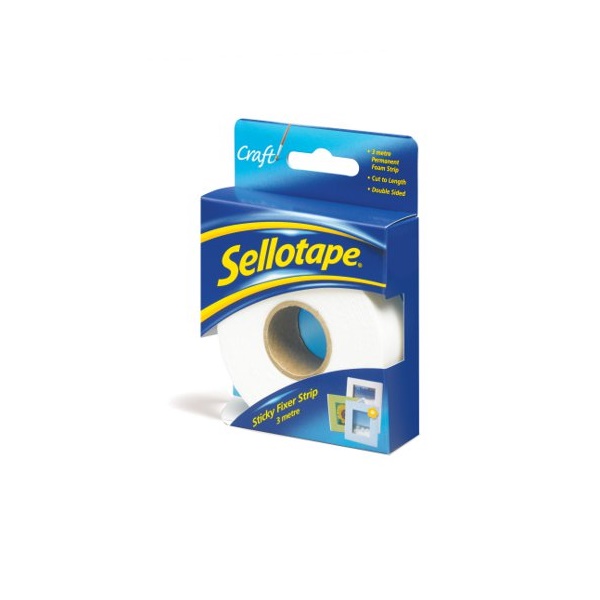 Click for a bigger picture.Sellotape Sticky Fixer Strip Permanent Dou