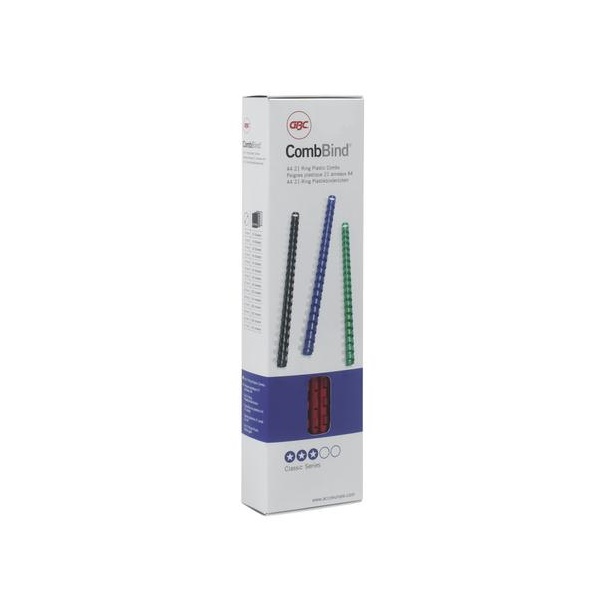 Click for a bigger picture.GBC Binding Comb A4 10mm Black (Pack 100)