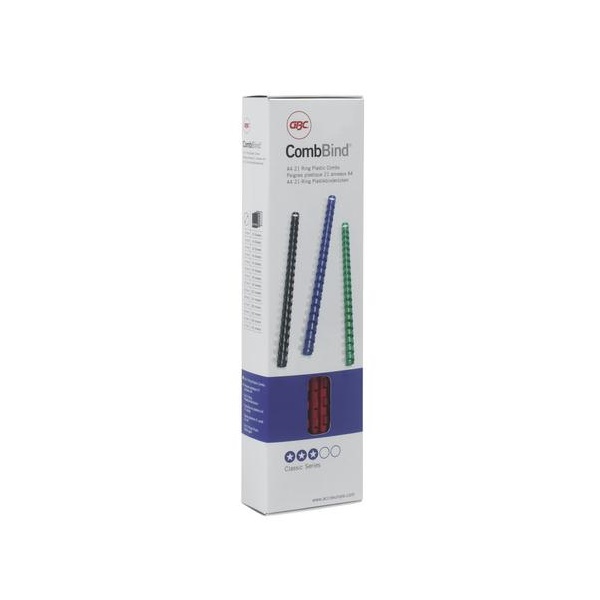 Click for a bigger picture.GBC Binding Comb A4 12mm White (Pack 100)
