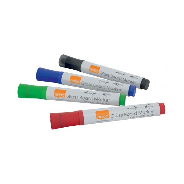 Click for a bigger picture.Nobo Glass Whiteboard Marker Bullet Tip 3m