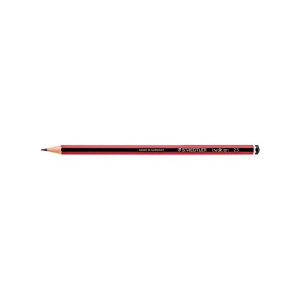 Click for a bigger picture.Staedtler 110 Tradition 2B Pencil Red/Blac