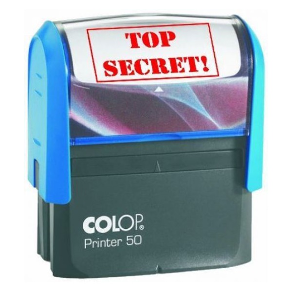 Click for a bigger picture.Colop P50 Self Inking Word Stamp TOP SECRE