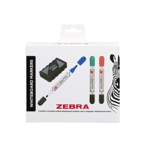 Click for a bigger picture.Zebra Double Ended Whiteboard Marker Assor