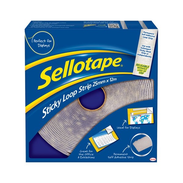 Click for a bigger picture.Sellotape Sticky Loop Strip Permanent Self