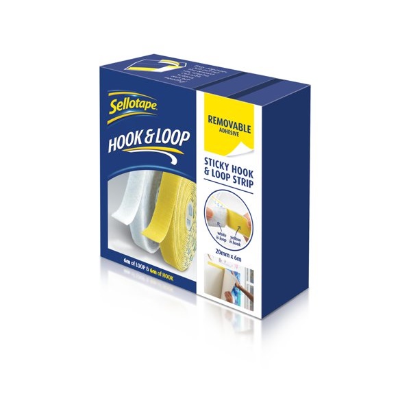 Click for a bigger picture.Sellotape Hook & Loop Removable Adhesive S