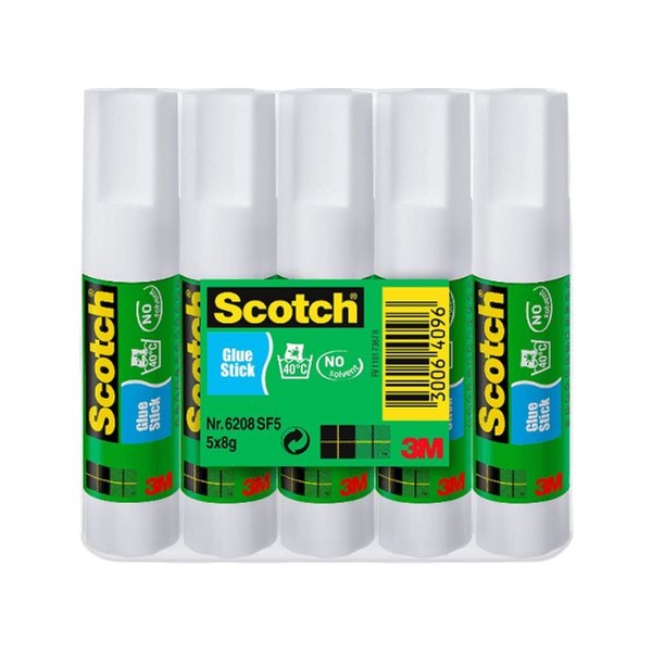Click for a bigger picture.Scotch Permanent Glue Stick 8g (Pack 5) 71