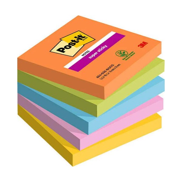 Click for a bigger picture.Post it Super Sticky Notes Boost Colours 7