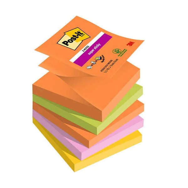 Click for a bigger picture.Post it Super Sticky Z Notes Boost Colours