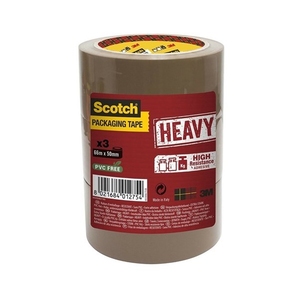 Click for a bigger picture.Scotch Packaging Tape Heavy Brown x3