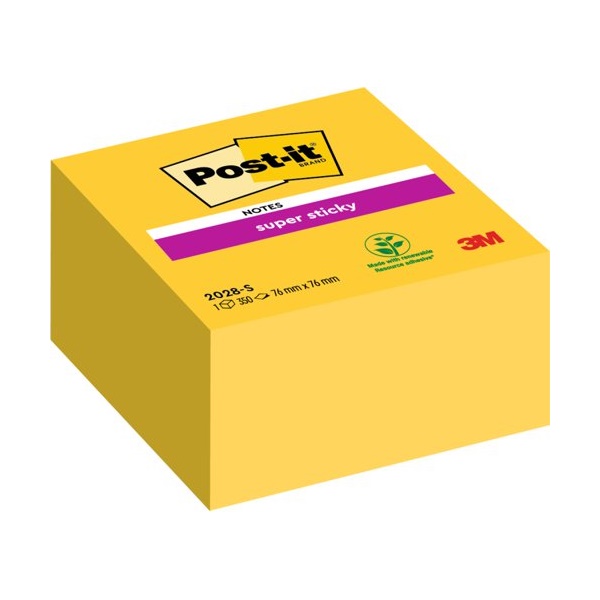 Click for a bigger picture.Post-it Super Sticky Notes Cube76 mm x 76