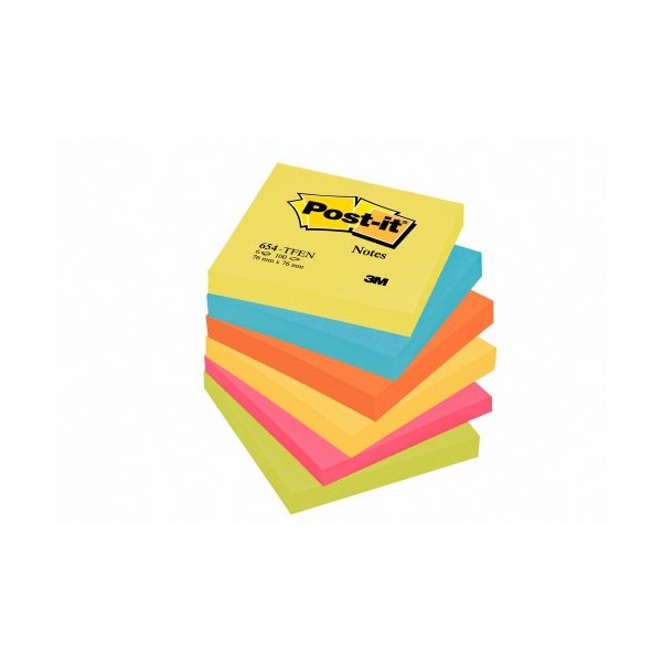Click for a bigger picture.Post-it Notes 76 mm x 76 mm Energetic Colo