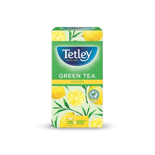 Click for a bigger picture.Tetley Green Tea With Lemon Tea Bags Indiv