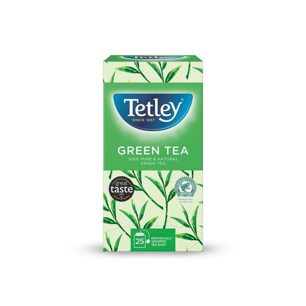 Click for a bigger picture.Tetley Pure Green Tea Bags Indiviually Wra