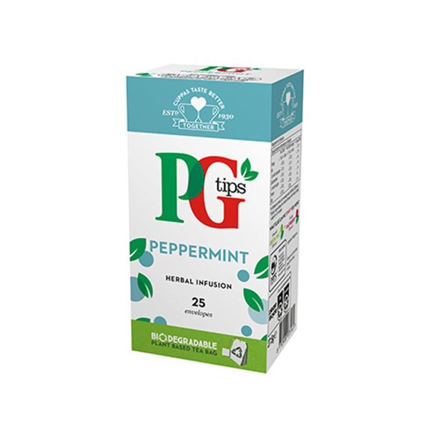 Click for a bigger picture.PG Tips Peppermint Herbal Infusion Tea Bag
