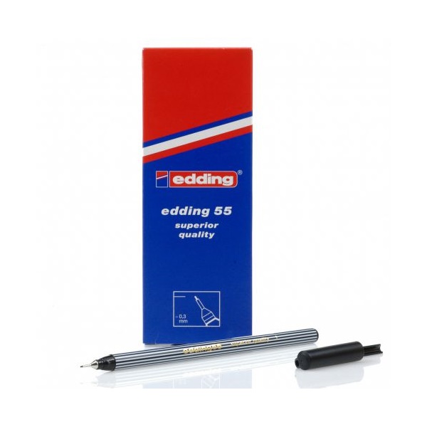 Click for a bigger picture.edding 55 Fineliner Pen 0.3mm Line Black (