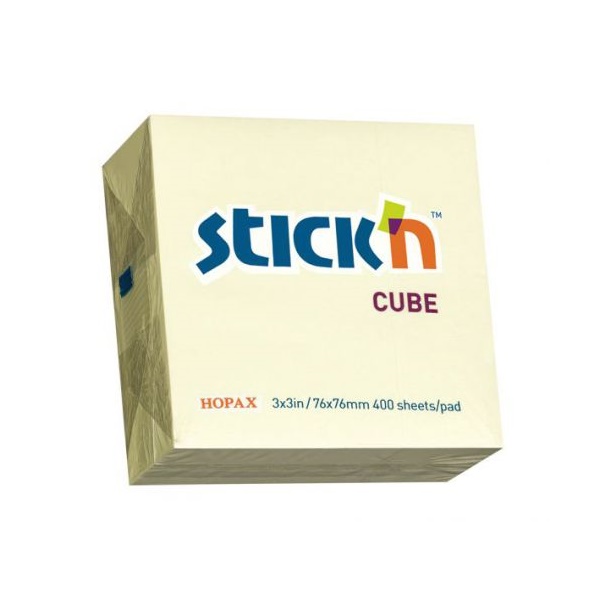 Click for a bigger picture.ValueX Stickn Notes Cube 76x76mm 400 Sheet