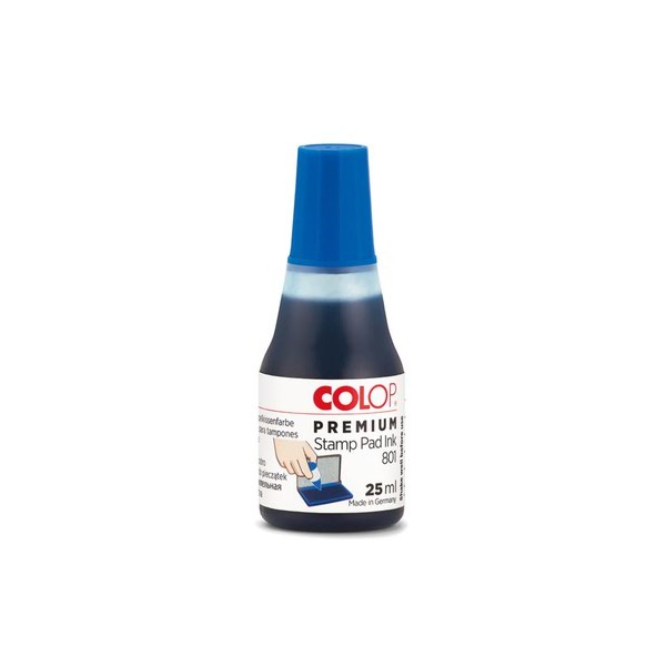 Click for a bigger picture.Colop 801 Blue Stamp Pad Ink 25ml (109733)